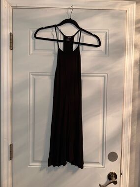 Black Sleeveless Dress with Racerback